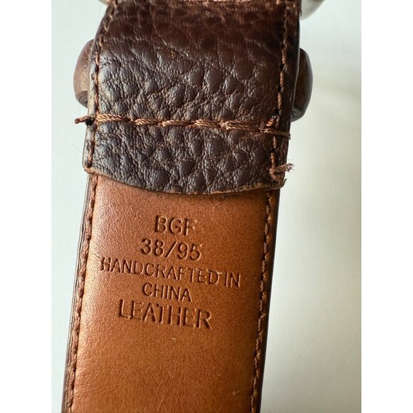Mens Handcrafted Pebbled Leather Everyday Casual Dress Belt - Picture 3 of 9